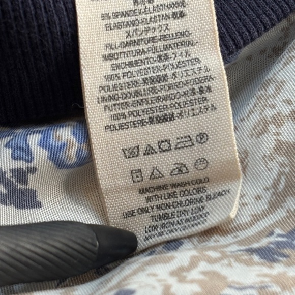 Free People Daytrip Floral Paisley Bomber Jacket Blue Cream S Boho Festival - Picture 10 of 11